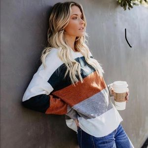 Color block sweater